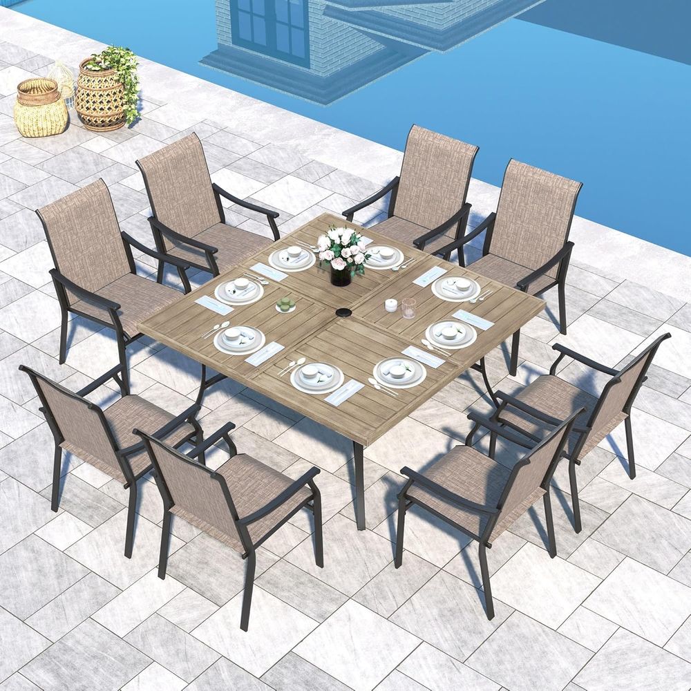 Outdoor Furniture Quick Dry - Juego de Comedor para Patio de