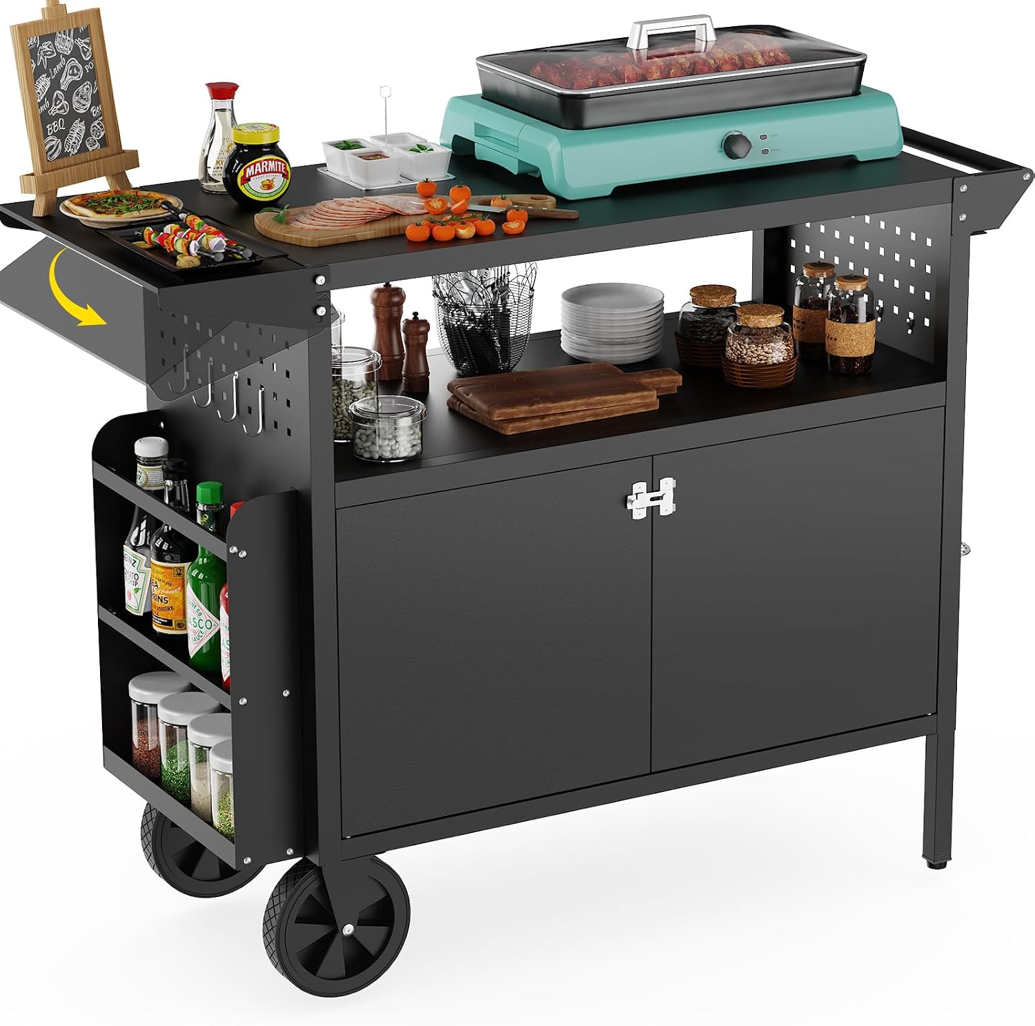 Outdoor Furniture European - Carrito de parrilla para exteriores con