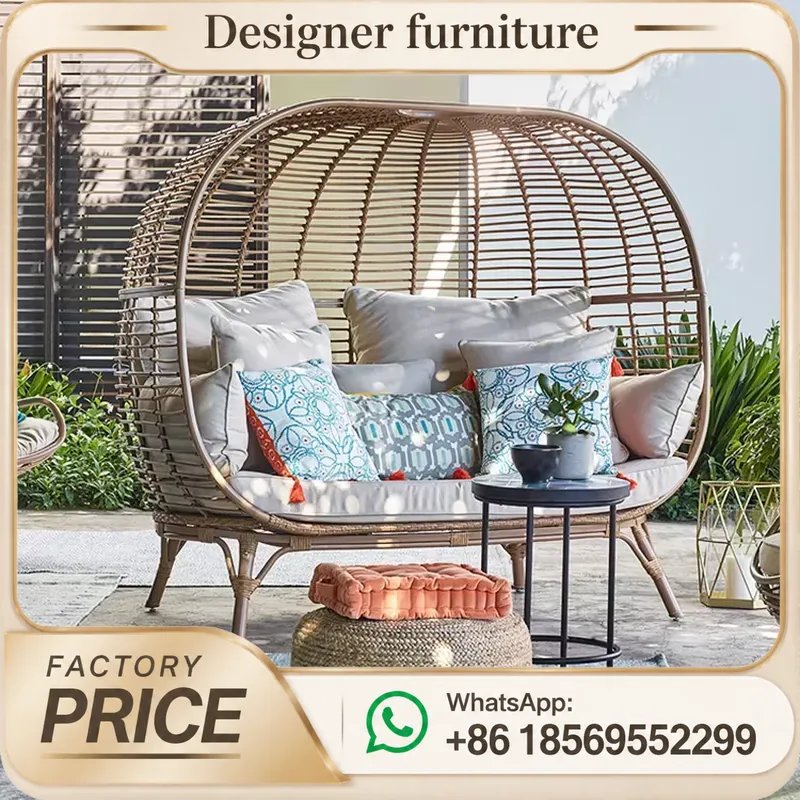 Outdoor Furniture Bali Style - Cama de Día de Ratán Sintético
