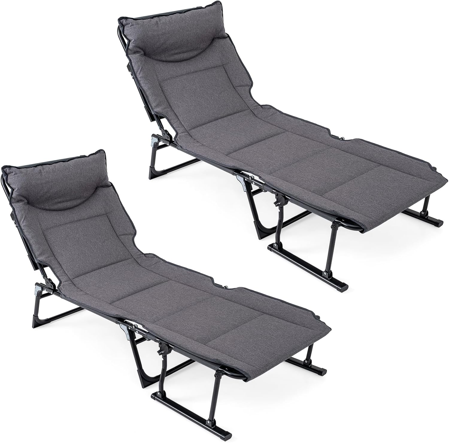 Camping Cot Foldable - Juego de 2 sillas plegables para