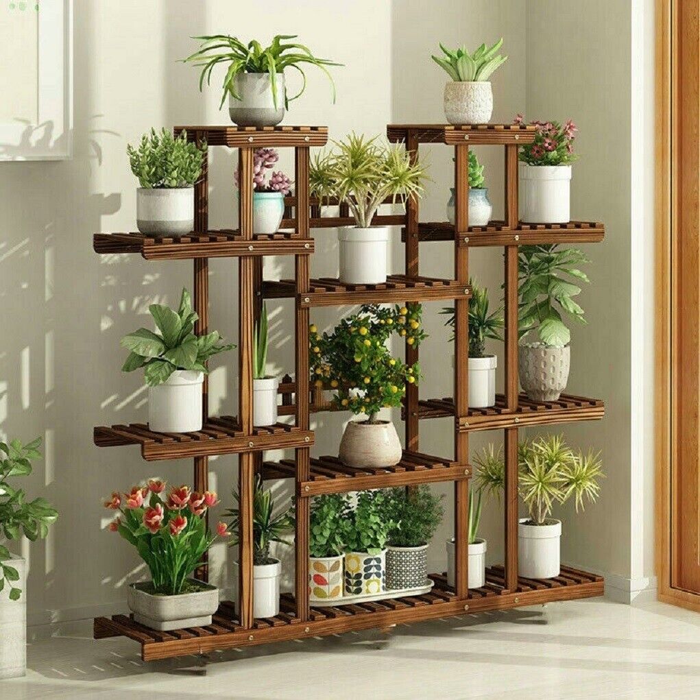 Outdoor Furniture On Sale - Estante de madera para plantas, soporte