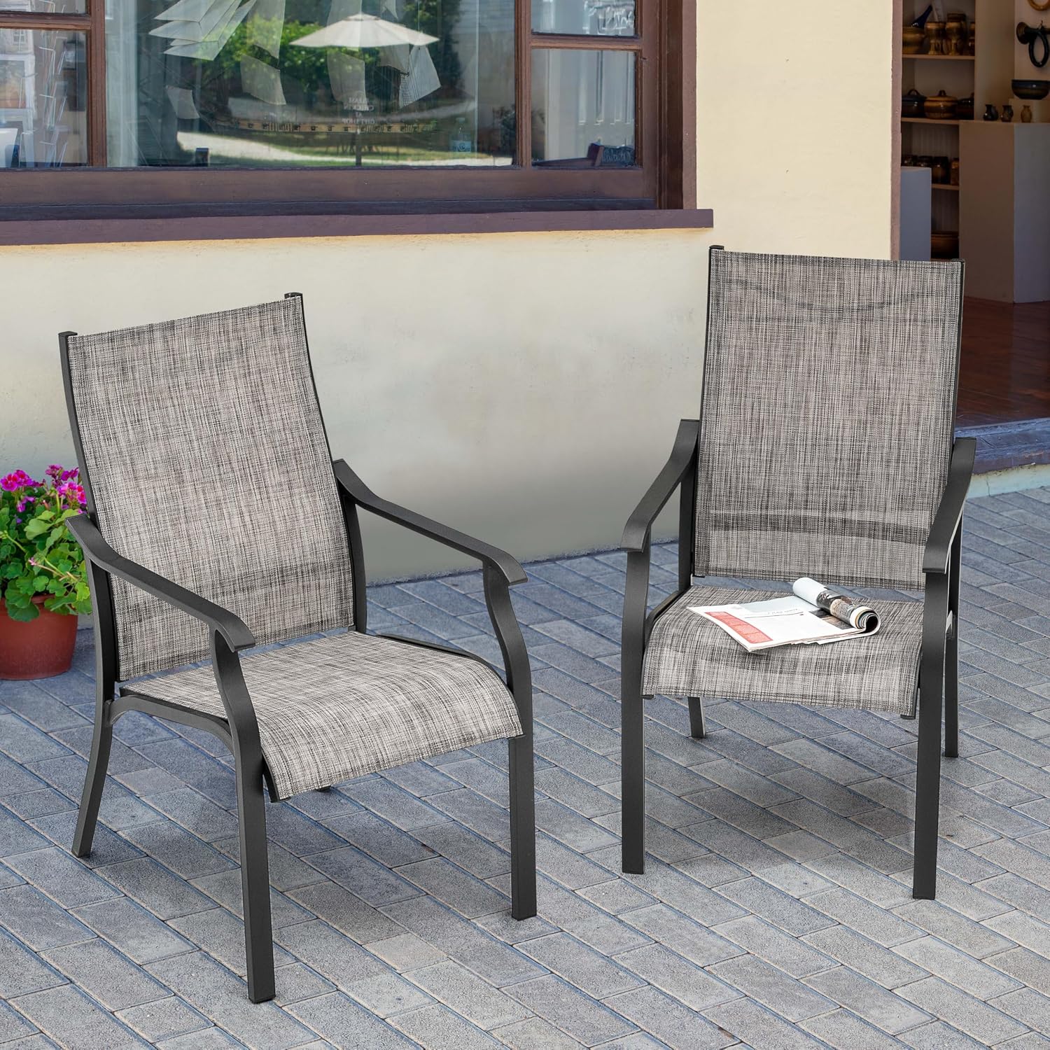 Outdoor Furniture Quick Dry - Silla de Comedor para Exteriores, 2