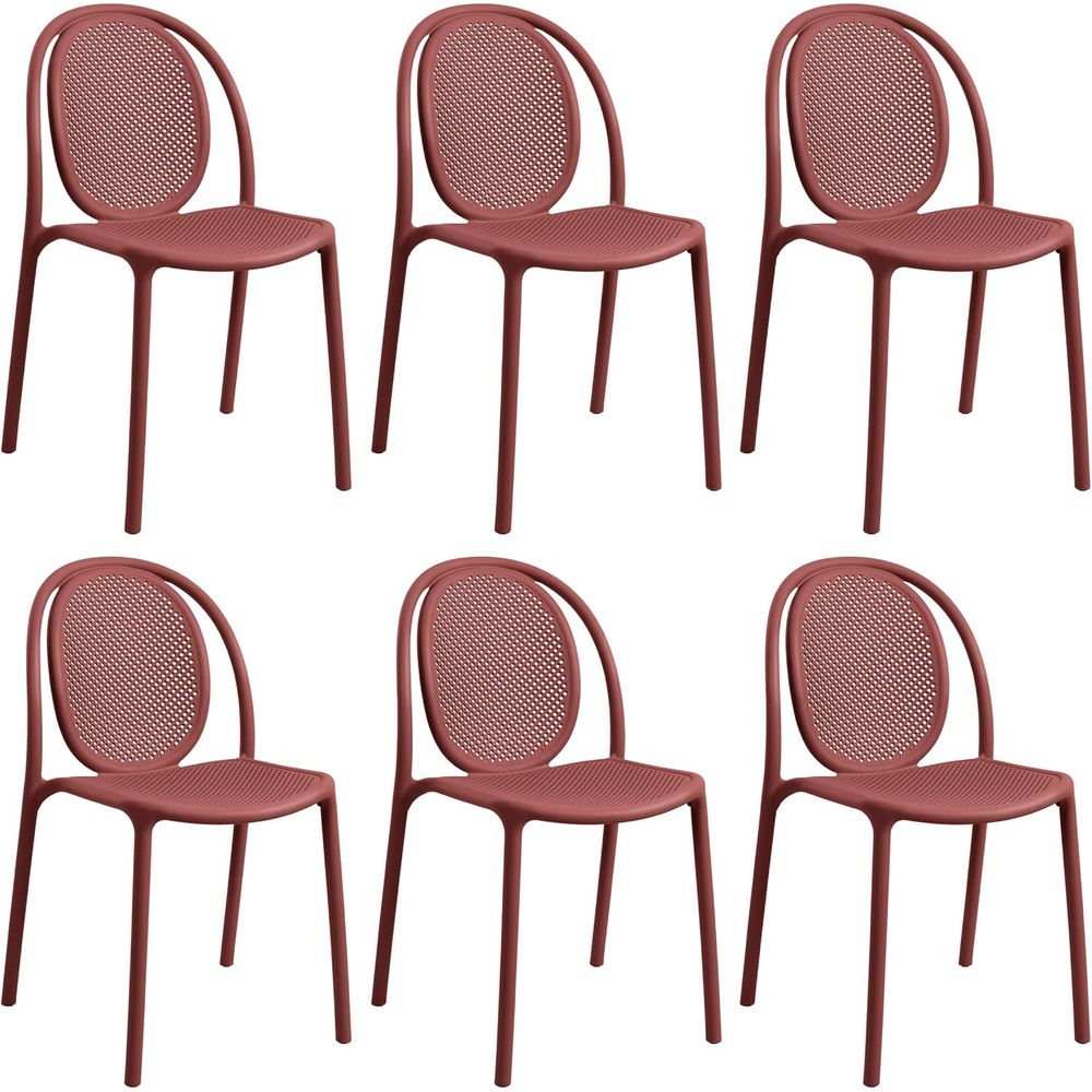 Outdoor Furniture Easy To Clean - Juego de 6 Sillas de Comedor