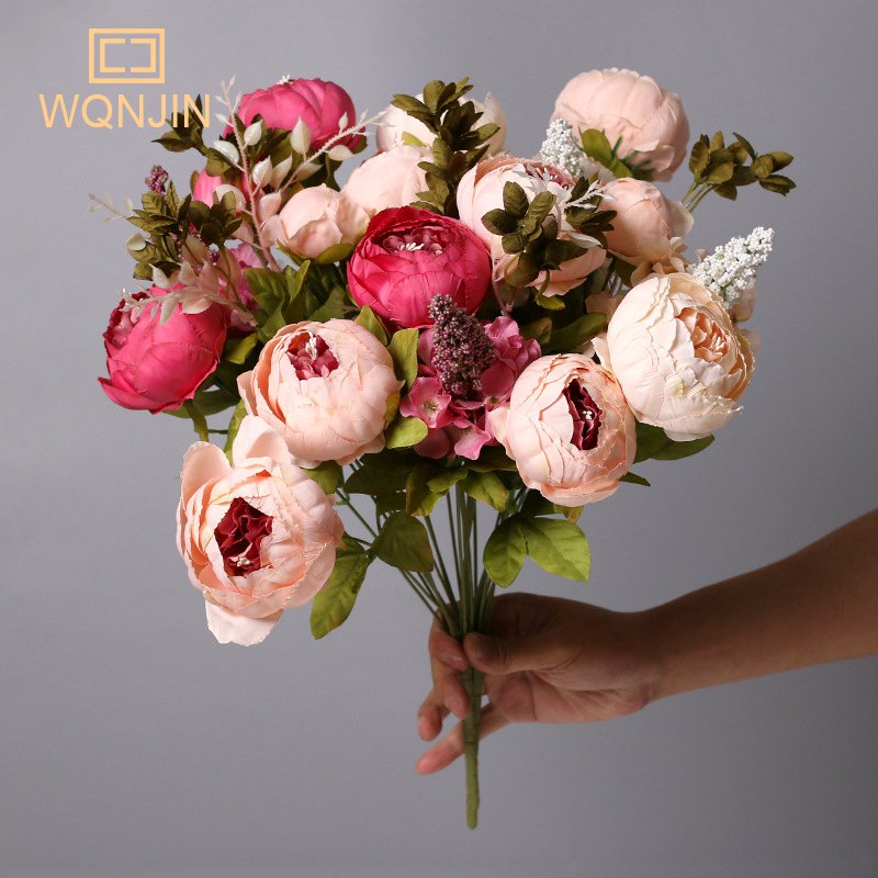 Outdoor Furniture Vintage - WQNJIN 13 cabezas de flores artificiales