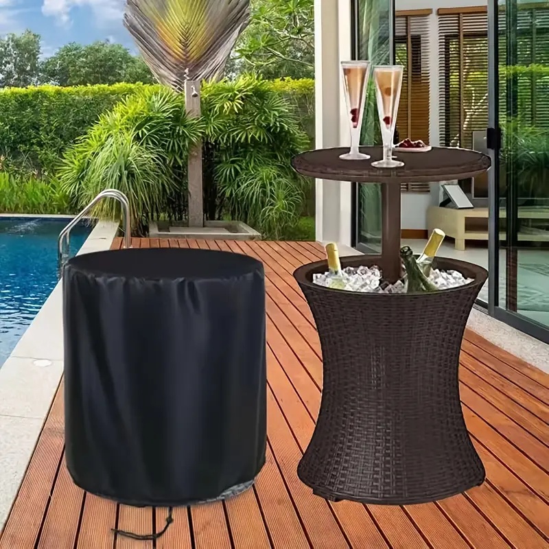 Outdoor Furniture European - Cubierta de mesa tejida para exteriores,