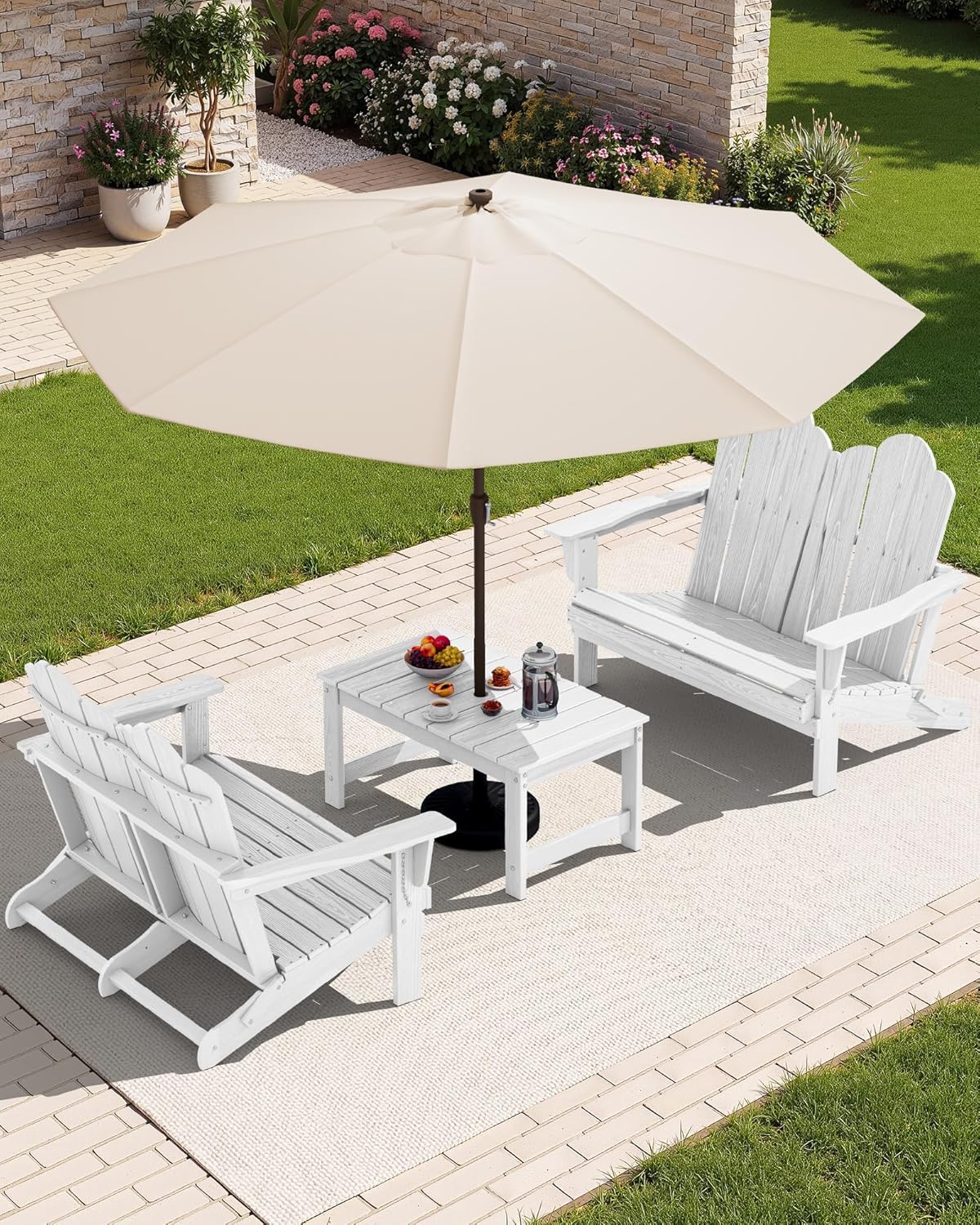 Sofá Adirondack Plegable de HD - Outdoor Furniture Loveseat reseña y precio