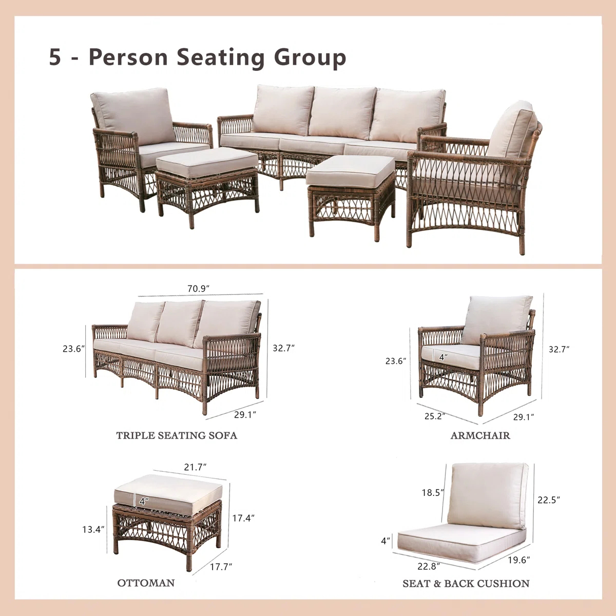 ¡@Dwoo! Juego de Muebles de Ja - Outdoor Furniture Easy To Clean reseña y precio