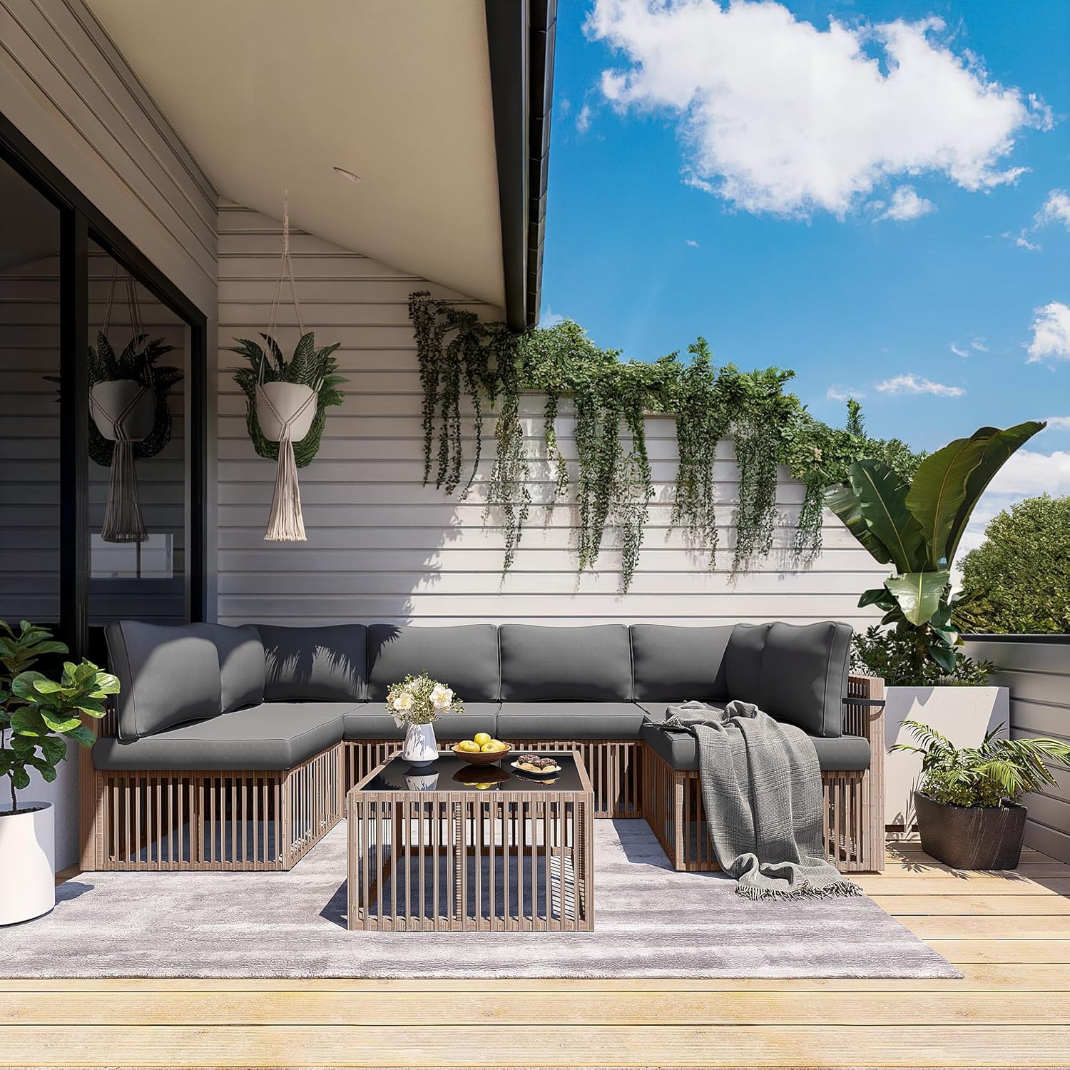 Juego de Sofás Seccionales par - Outdoor Furniture On Sale reseña y precio