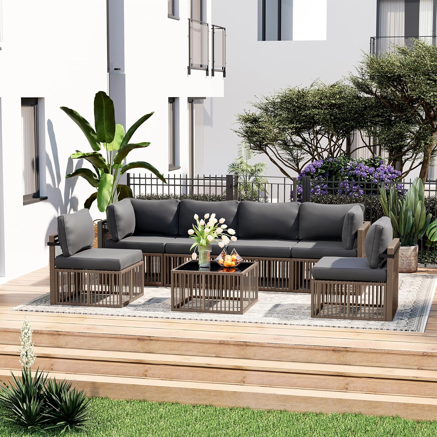 Juego de Sofás Seccionales par - Outdoor Furniture On Sale reseña y precio