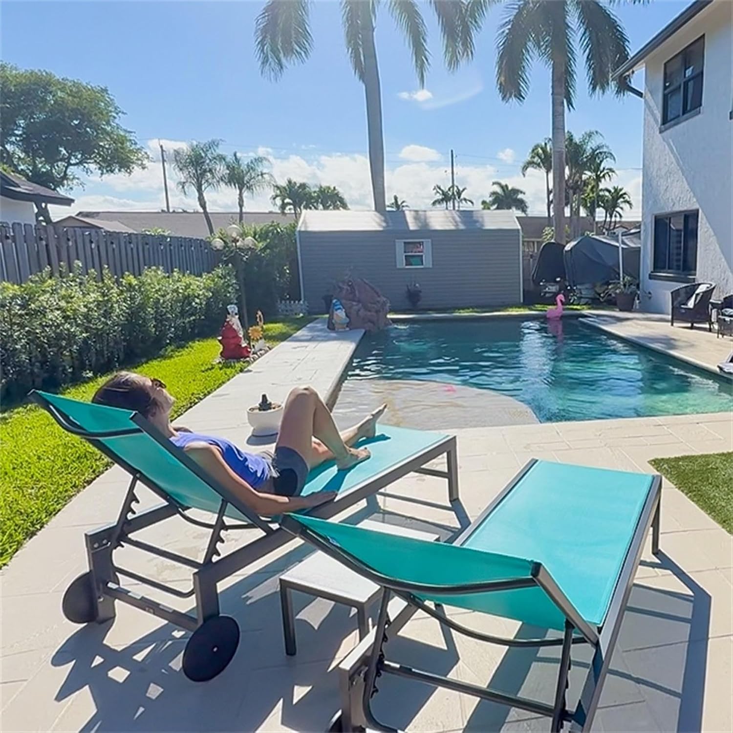 Tumbona para piscina con rueda - Outdoor Furniture Quick Dry reseña y precio