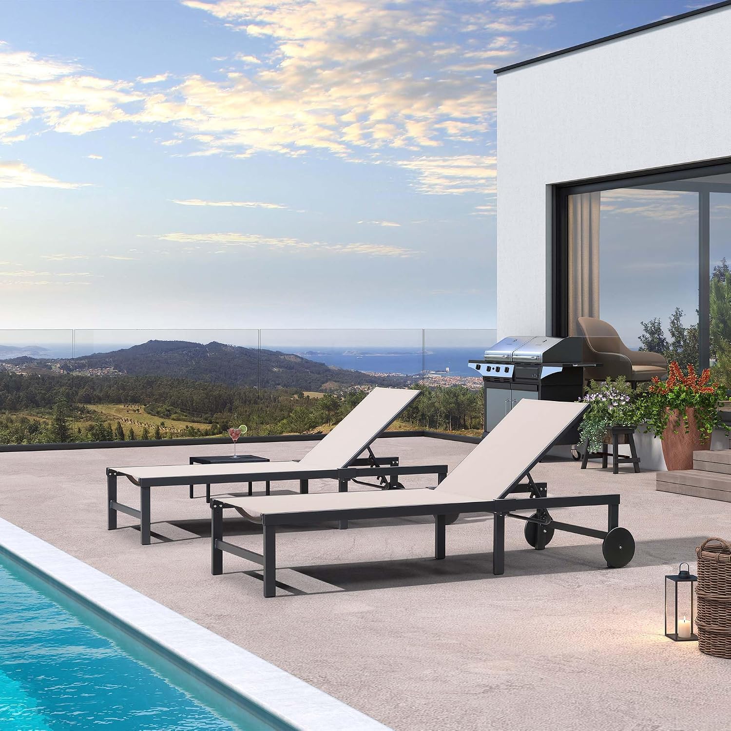 Juego de tumbonas para exterio - Outdoor Furniture Quick Dry reseña y precio