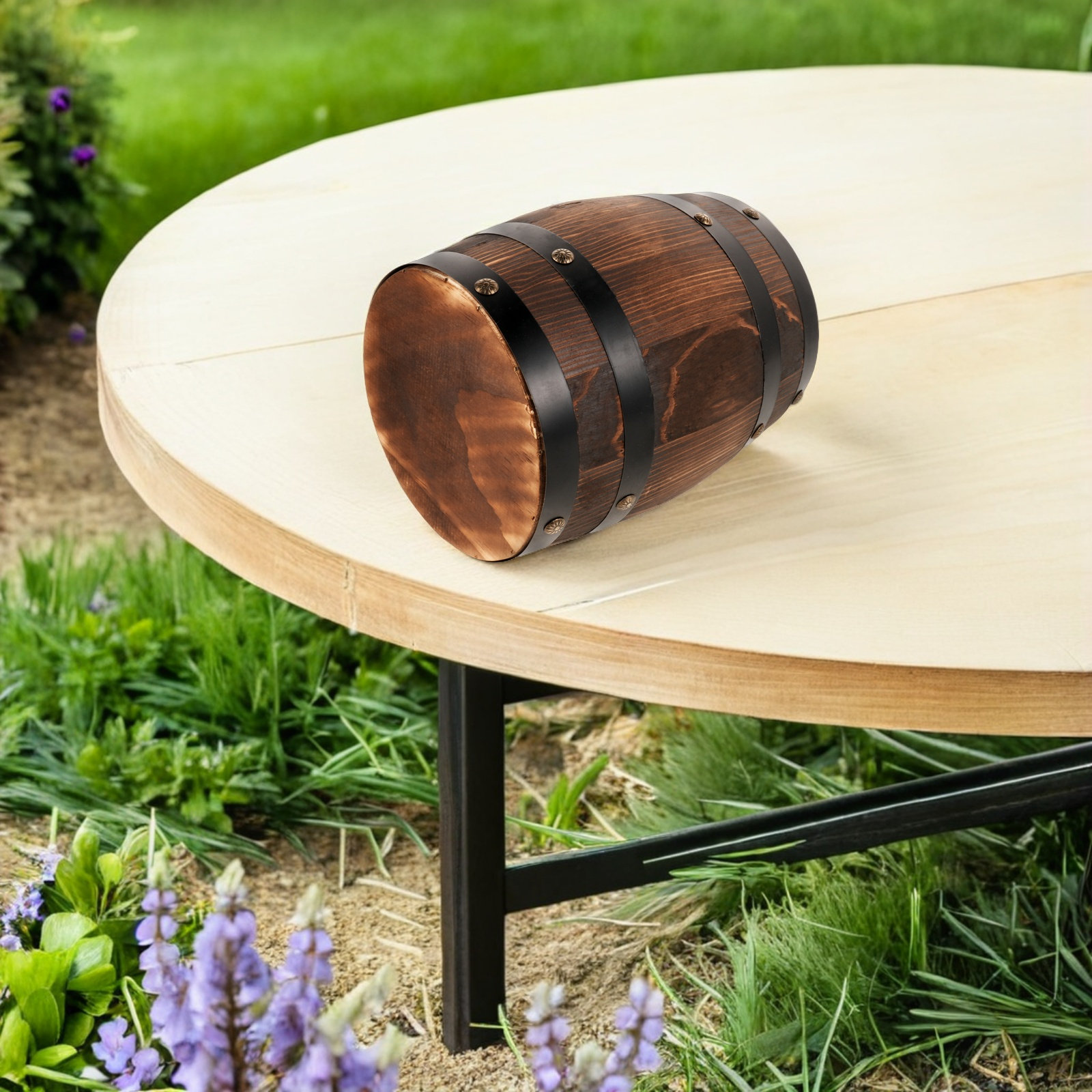 Taburete de barril de madera p - Outdoor Furniture Vintage reseña y precio