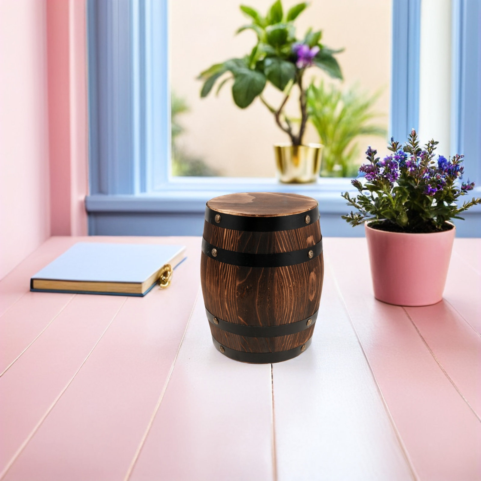 Taburete de barril de madera p - Outdoor Furniture Vintage reseña y precio