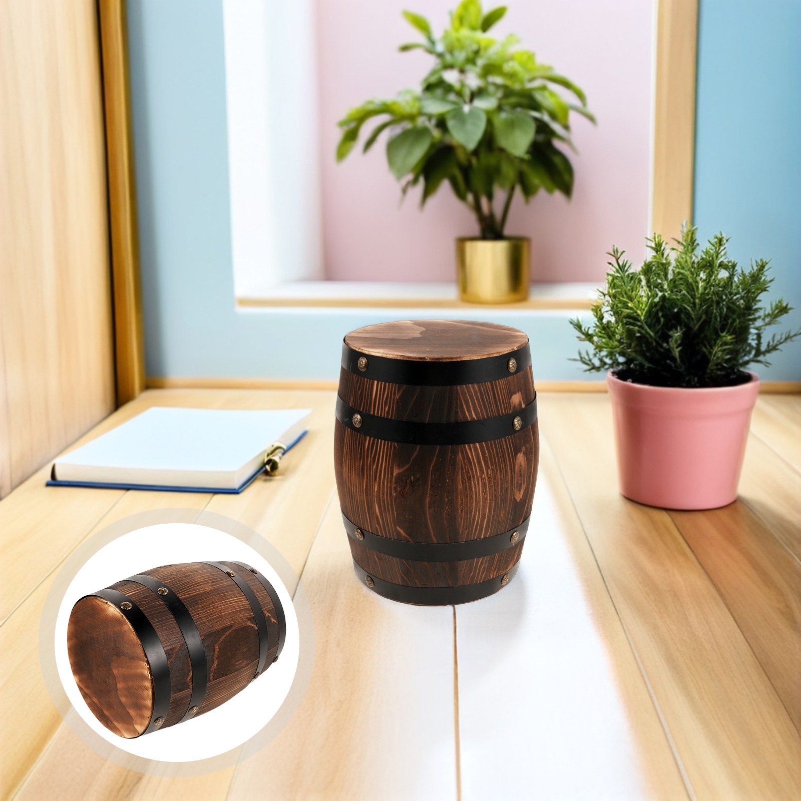 Taburete de barril de madera p - Outdoor Furniture Vintage reseña y precio