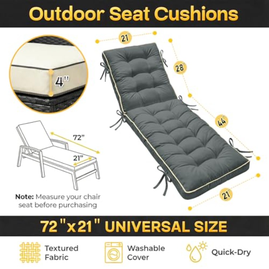 Cojín Plegable para Tumbona x2 - Outdoor Furniture Quick Dry reseña y precio