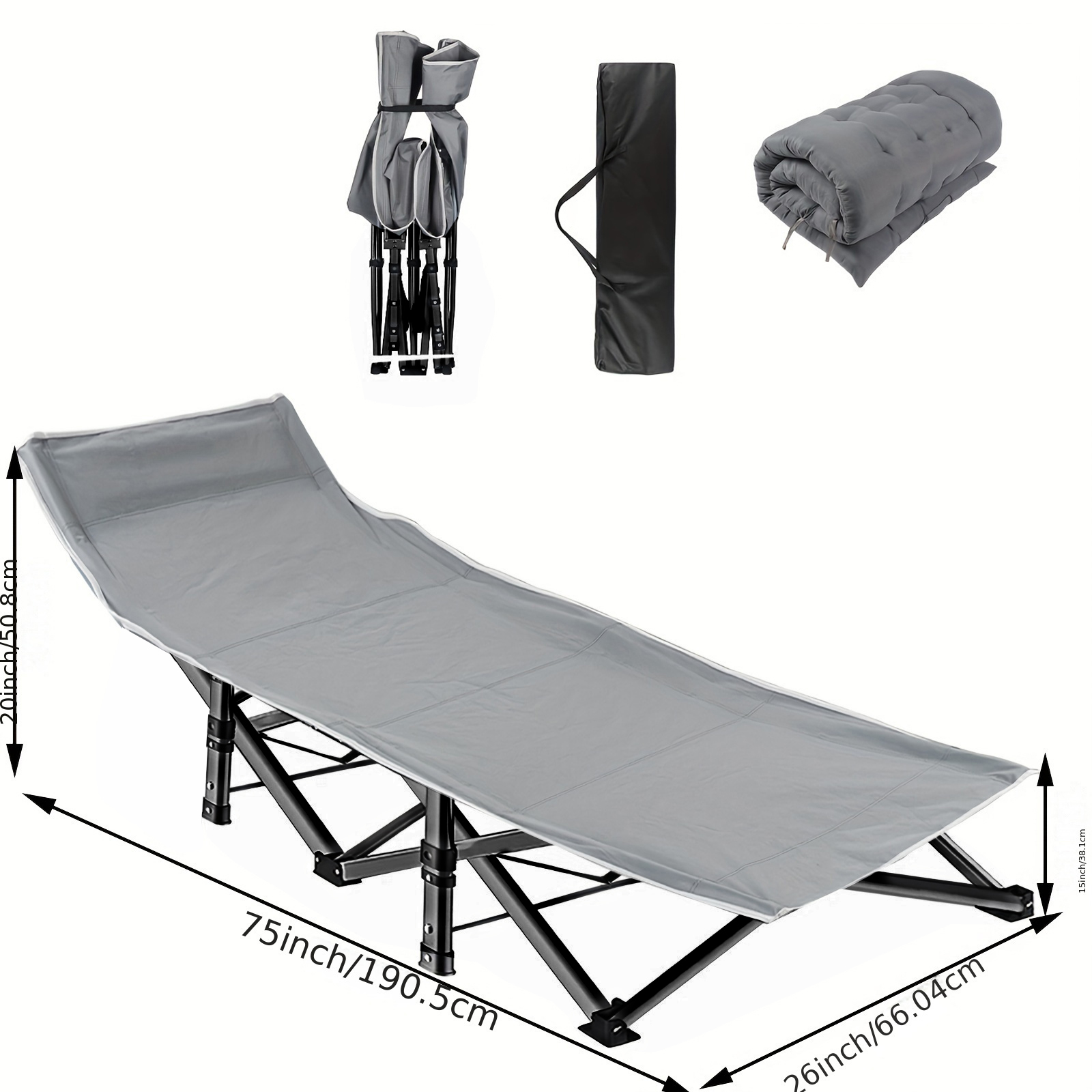 Cama Plegable Resistente para  - Camping Cot Foldable reseña y precio