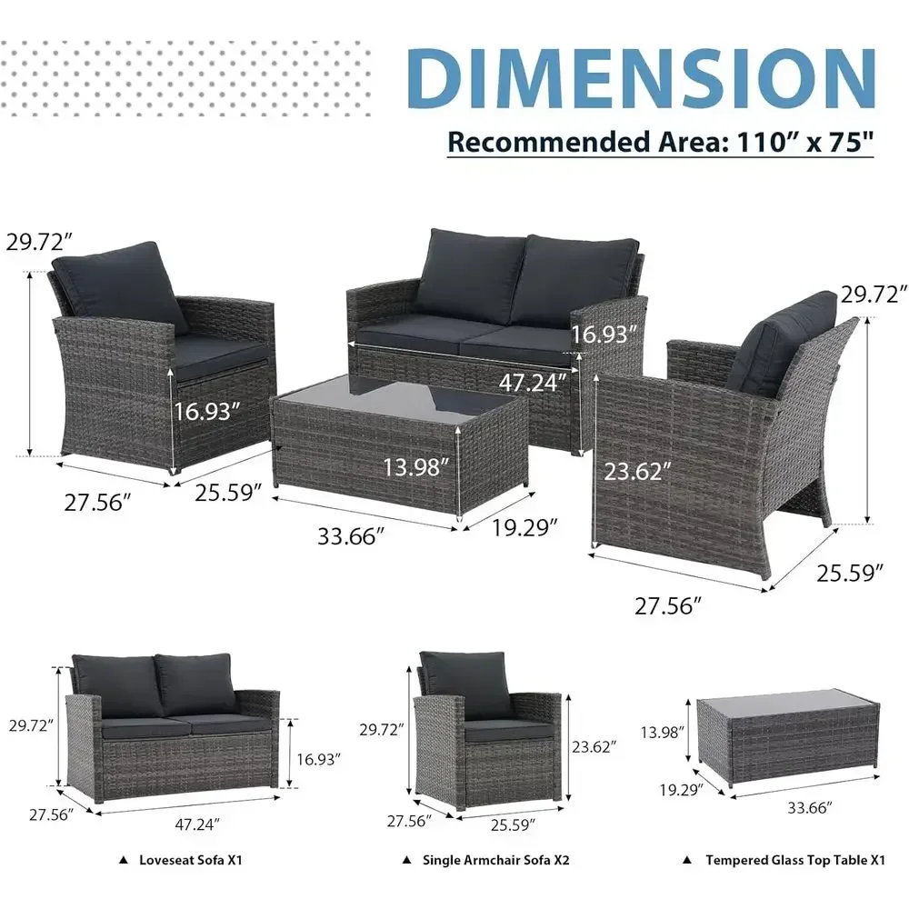 Juego de muebles de patio para - Outdoor Furniture Loveseat reseña y precio
