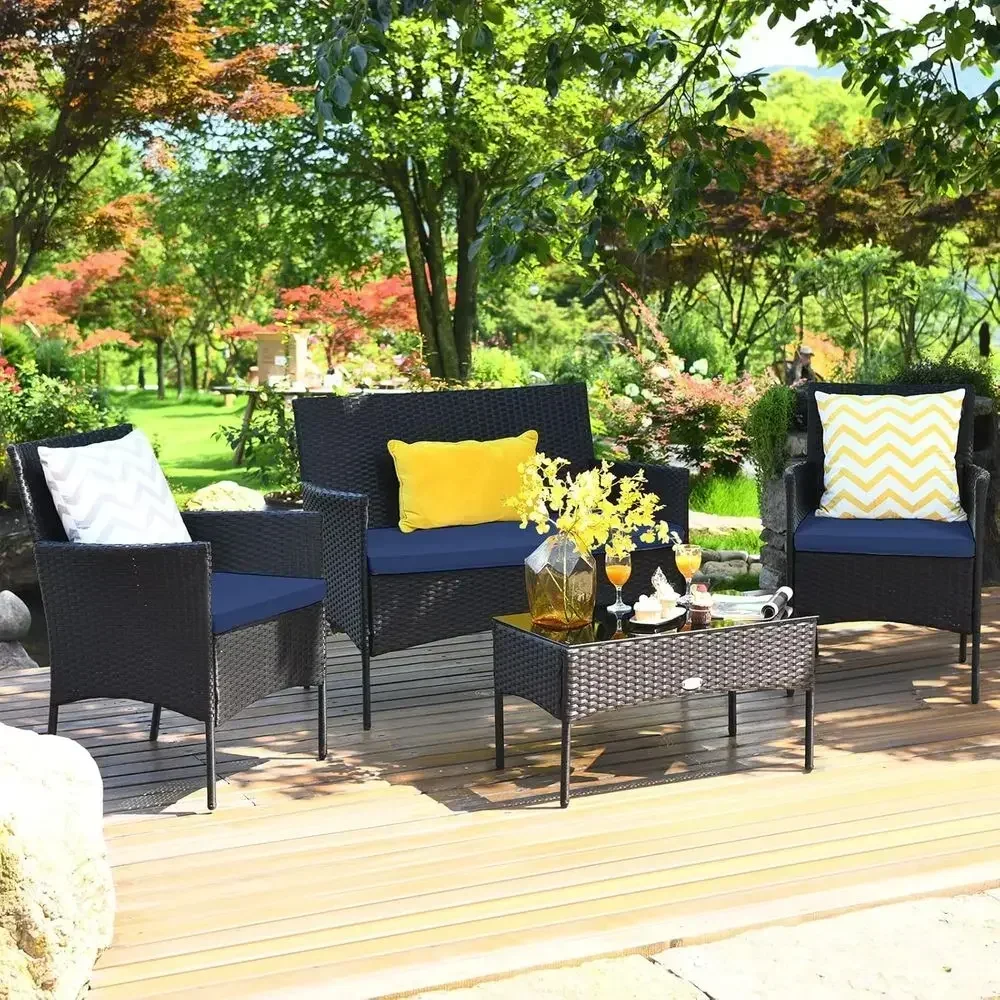 Juego de muebles de mimbre par - Outdoor Furniture Loveseat reseña y precio