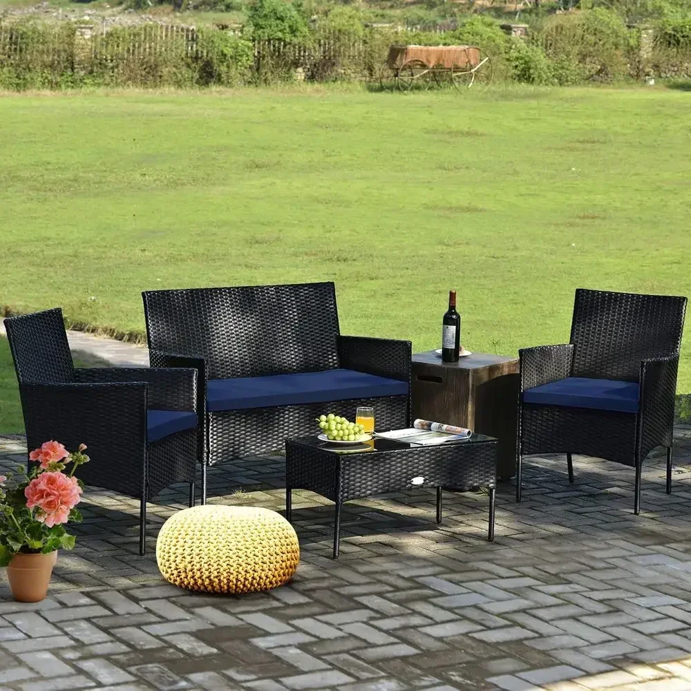 Juego de muebles de mimbre par - Outdoor Furniture Loveseat reseña y precio