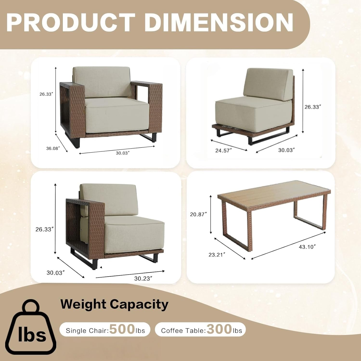 Juego de Muebles de Patio de 7 - Outdoor Furniture On Sale reseña y precio