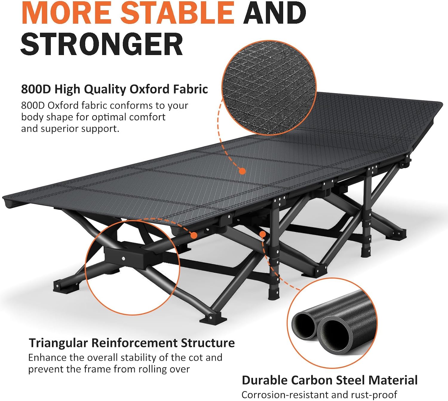 Cama de Campaña Plegable para  - Camping Cot Foldable reseña y precio