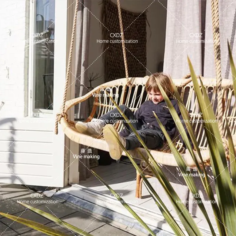 Silla colgante doble de ratán  - Outdoor Furniture Bali Style reseña y precio