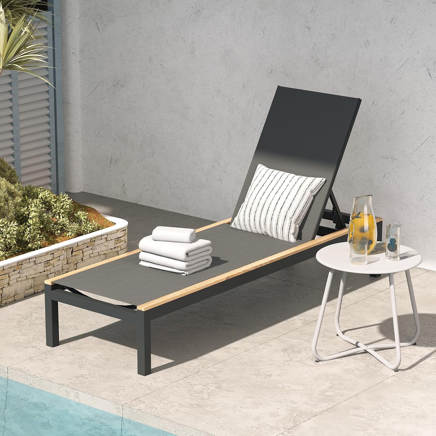 Sillón Reclinable Extra Largo  - Outdoor Furniture Quick Dry reseña y precio